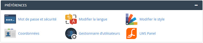 cpanel_préférence