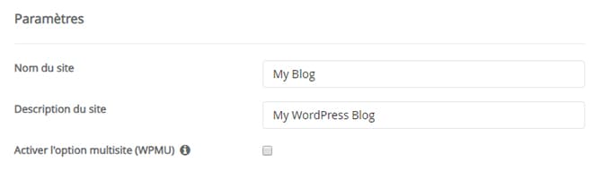 Paramètre_Wordpress_cpanel
