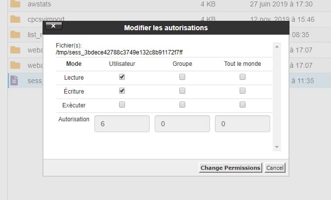 Autorisation_cpanel