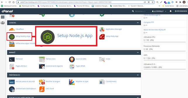 créer une application Node.JS