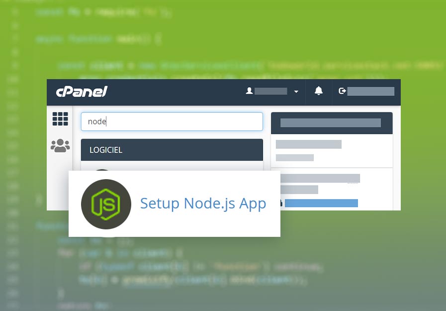 Comment créer une application Node.JS à l'aide du sélecteur sur cPanel ?